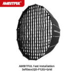 Ambitful QD-P70 70CM QD-P90 90CM QD-P120 120CM Quickly Release Parabolic Deep Softbox Grid for Bowens Elincrhom Profoto Mount